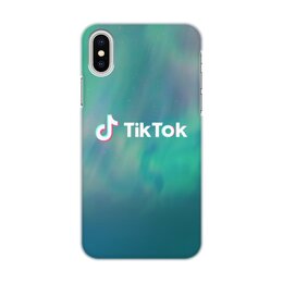 Заказать чехол для iPhone X/XS в Москве. Чехол для iPhone X/XS, объёмная печать Tik Tok от THE_NISE  - готовые дизайны и нанесение принтов.