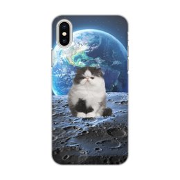 Заказать чехол для iPhone X/XS в Москве. Чехол для iPhone X/XS, объёмная печать Кот в космосе от THE_NISE  - готовые дизайны и нанесение принтов.