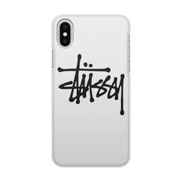 Заказать чехол для iPhone X/XS в Москве. Чехол для iPhone X/XS, объёмная печать Stussy от DESIGNER   - готовые дизайны и нанесение принтов.