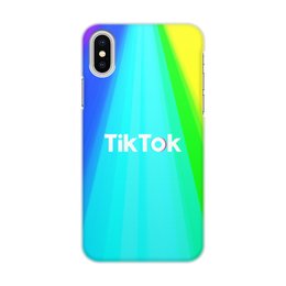 Заказать чехол для iPhone X/XS в Москве. Чехол для iPhone X/XS, объёмная печать Tik Tok от THE_NISE  - готовые дизайны и нанесение принтов.