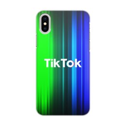 Заказать чехол для iPhone X/XS в Москве. Чехол для iPhone X/XS, объёмная печать Tik Tok от THE_NISE  - готовые дизайны и нанесение принтов.