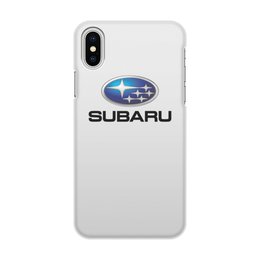 Заказать чехол для iPhone X/XS в Москве. Чехол для iPhone X/XS, объёмная печать SUBARU от DESIGNER   - готовые дизайны и нанесение принтов.