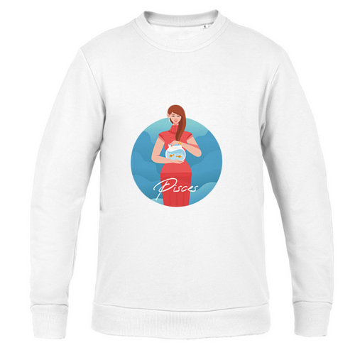 Заказать детские свитшоты в Москве. Свитшот детский Рыбы - зодиак от printeriumstore@gmail.com - готовые дизайны и нанесение принтов.