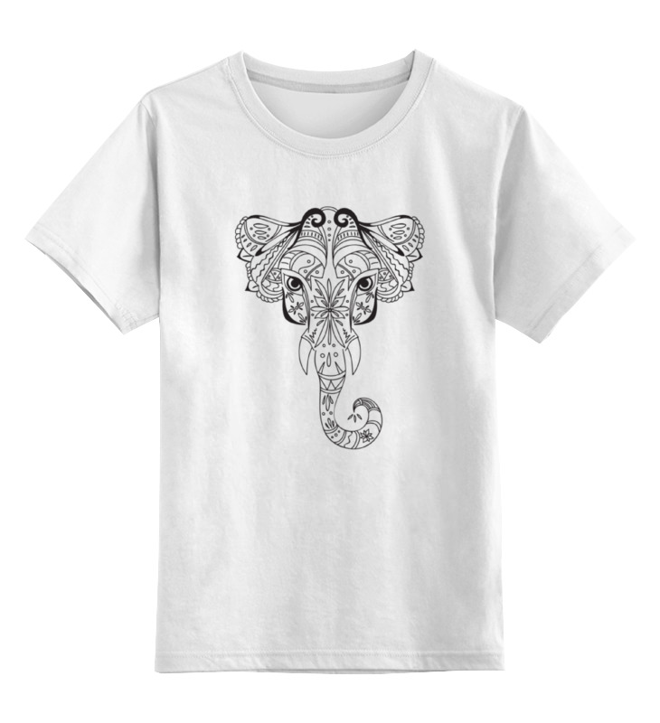 Printio Детская футболка классическая унисекс Белый слон животное слон