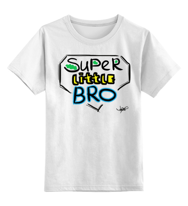 Printio Детская футболка классическая унисекс Super little bro ролевые игры maileg резиновая лодка для мышей младшего брата и младшей сестры в полоску