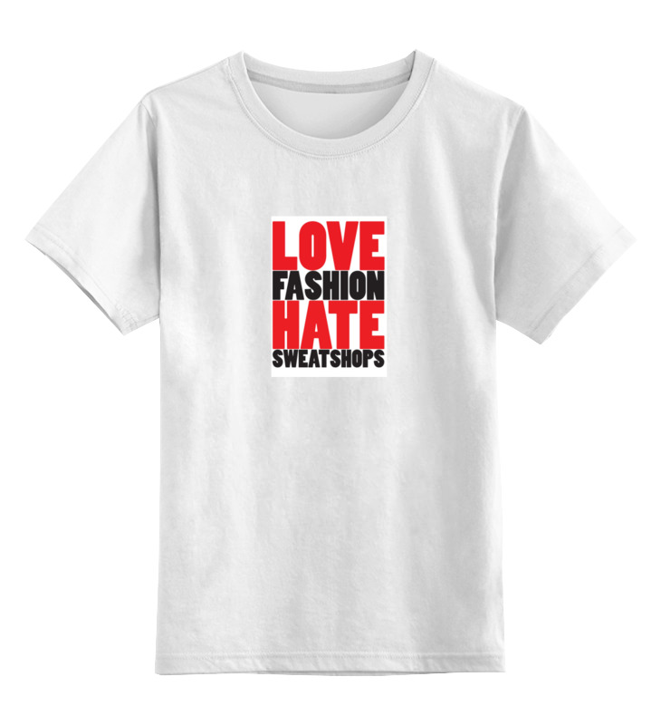 Printio Детская футболка классическая унисекс Love & hate футболка printio 2303191 рэпер face hate love размер xl цвет белый