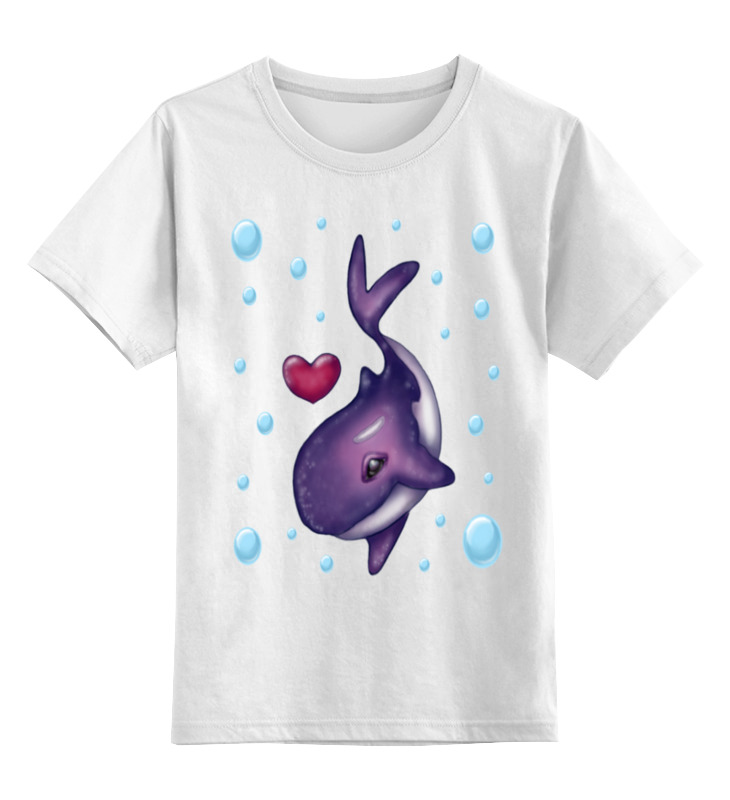 Printio Детская футболка классическая унисекс Милый кит морские обитатели детская раскраска