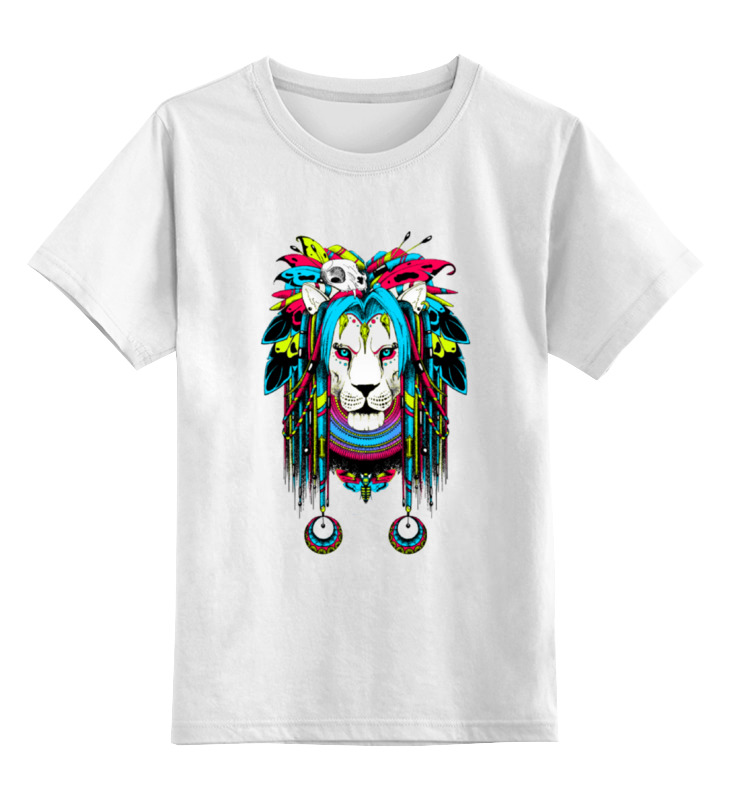Printio Детская футболка классическая унисекс Шаман-лев (ж) printio лонгслив шаман лев ж