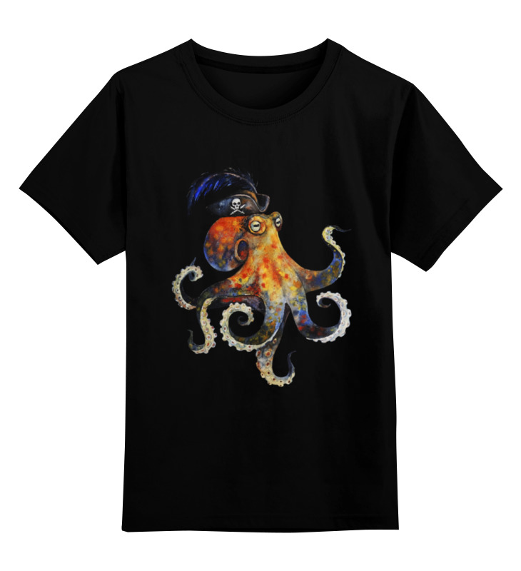 printio детская футболка классическая унисекс пиратский корабль Printio Детская футболка классическая унисекс Пиратский осьминог