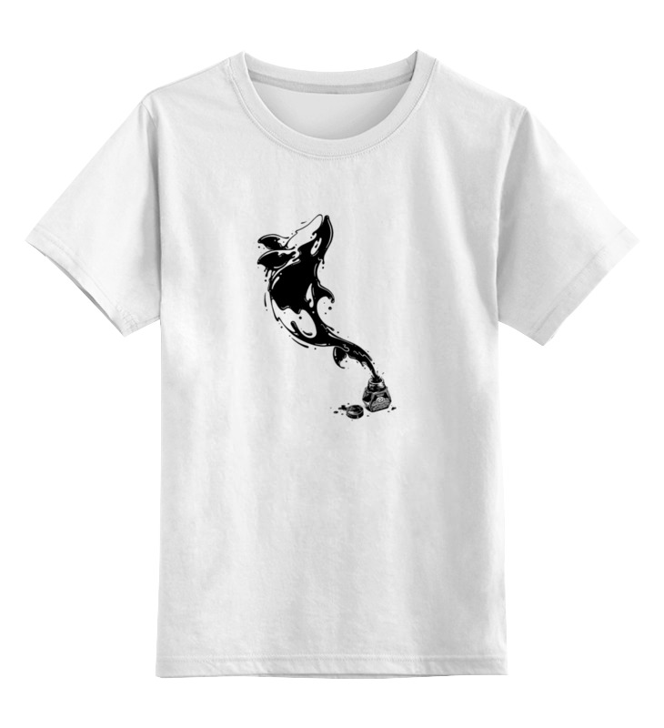Printio Детская футболка классическая унисекс Чернильный дельфин