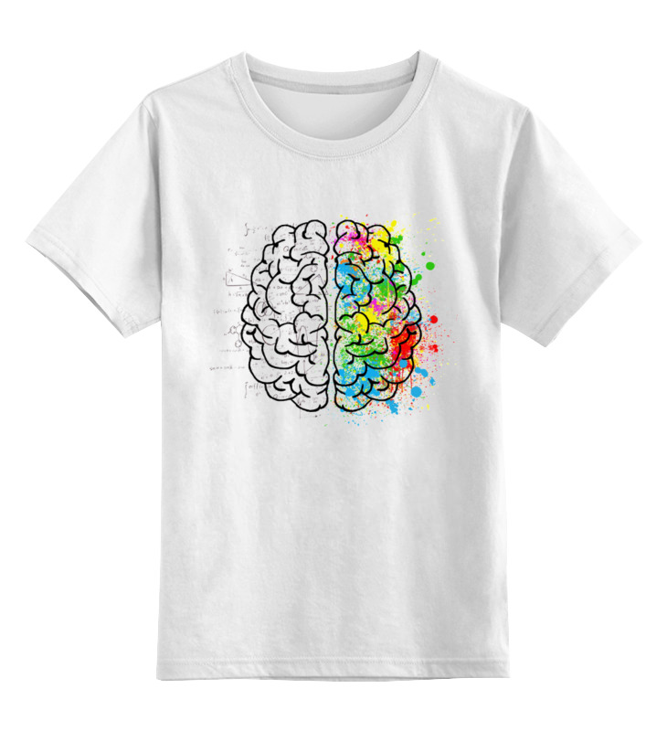 Printio Детская футболка классическая унисекс Полушария мозга printio детская футболка классическая унисекс кофе для мозга