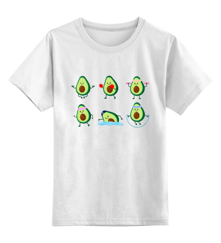Printio Детская футболка классическая унисекс Спортсмен авокадик