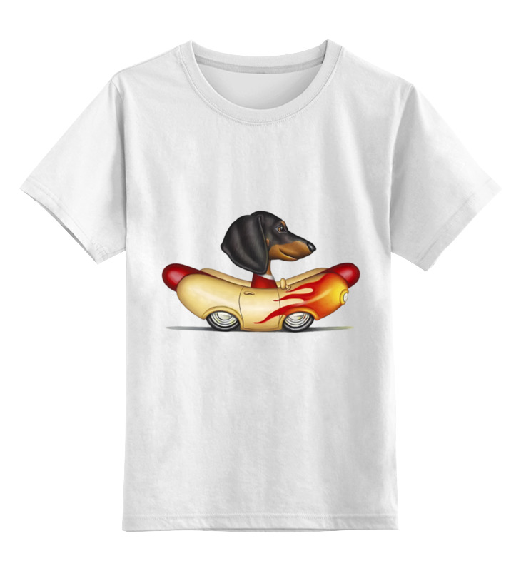 Printio Детская футболка классическая унисекс Wiener hot rod сумка такса белый