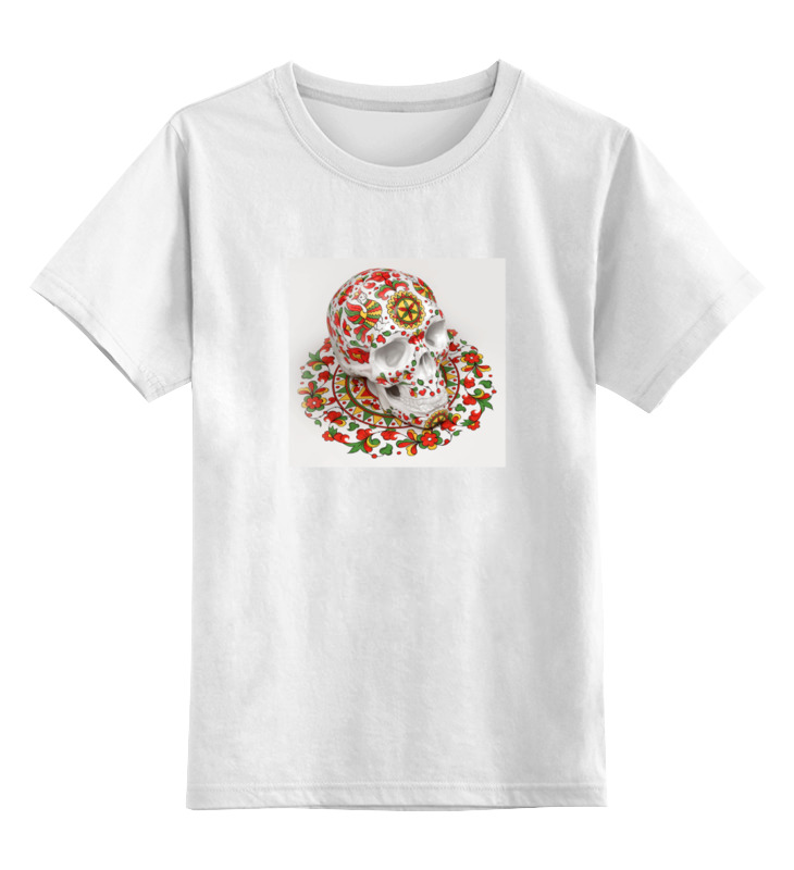 Printio Детская футболка классическая унисекс Череп (северодвинская роспись) printio сумка череп северодвинская роспись