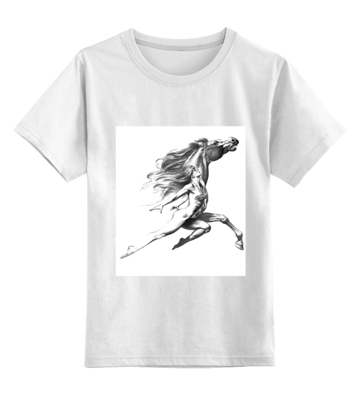 Printio Детская футболка классическая унисекс Девушка с конем.