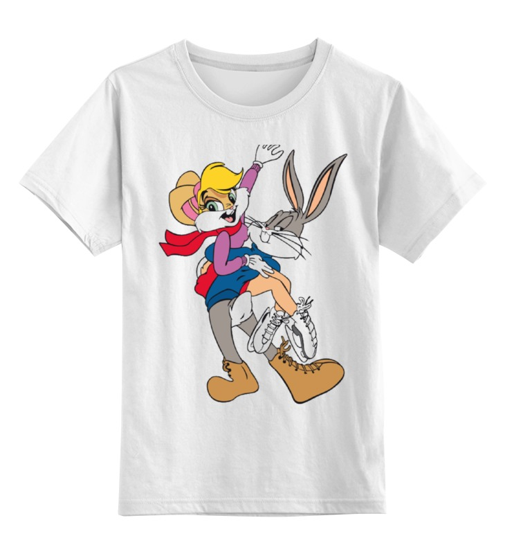 Printio Детская футболка классическая унисекс Багз и лола банни бесстрашный герой геройская раскраска