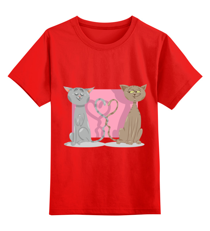 Printio Детская футболка классическая унисекс Влюблённые коты printio фартук влюблённые коты