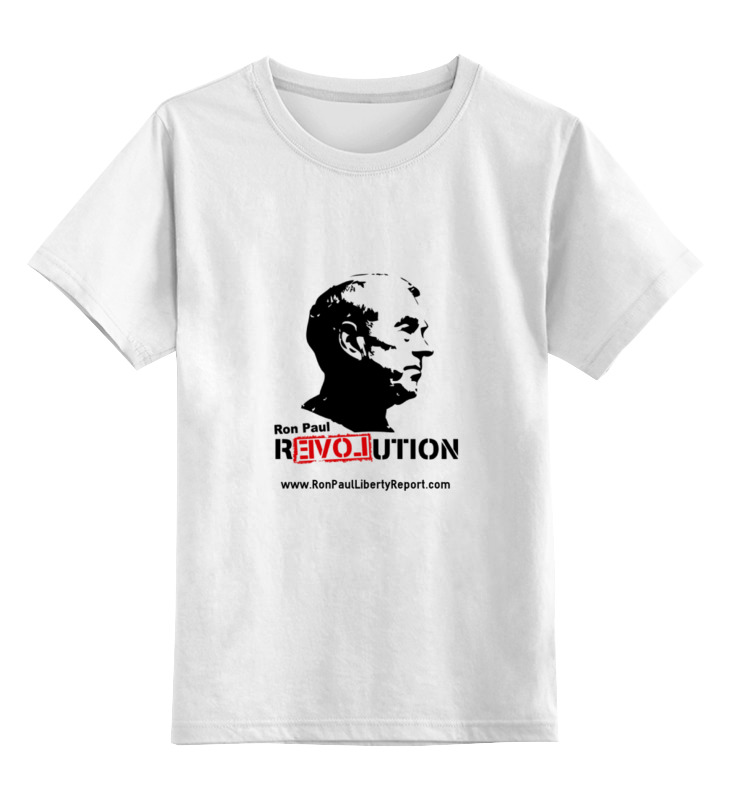 Printio Детская футболка классическая унисекс Ron paul revolution крючок на липучке рон 5 шт цвет белый