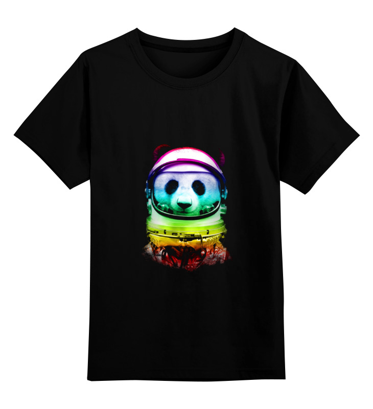 printio детская футболка классическая унисекс космическая птица Printio Детская футболка классическая унисекс Космическая панда