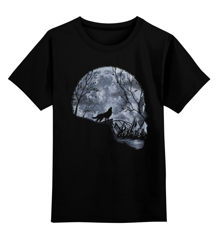 Printio Детская футболка классическая унисекс Лунный череп