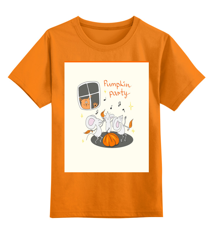 цена Printio Детская футболка классическая унисекс Тыквенная вечеринка