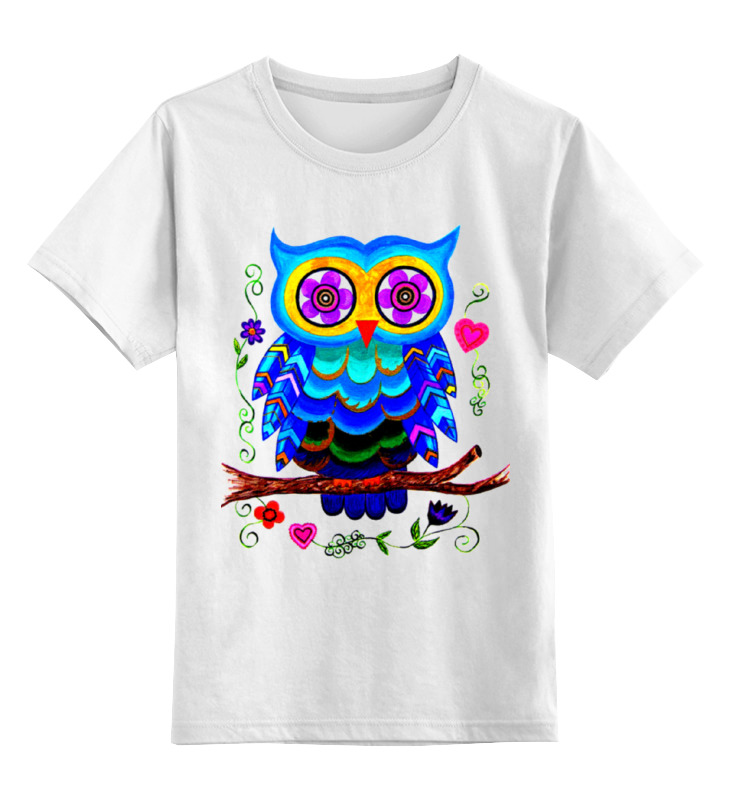 Printio Детская футболка классическая унисекс Очаровашка совенок. детская футболка бабочка с сердечками 116 белый