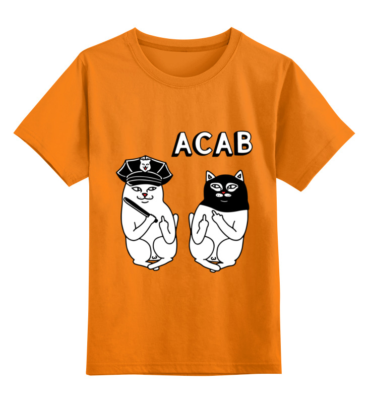 Printio Детская футболка классическая унисекс All cats are beautiful сумка кот с ирокезом оранжевый