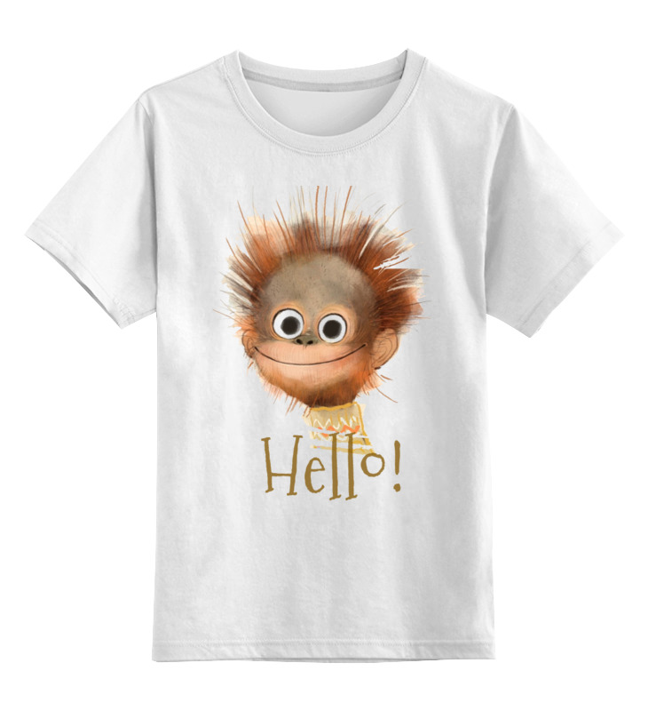 printio детская футболка классическая унисекс обезьянка малышка Printio Детская футболка классическая унисекс Обезьянка