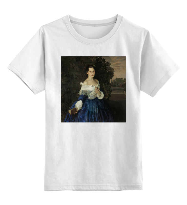 цена Printio Детская футболка классическая унисекс Дама в голубом (картина сомова)