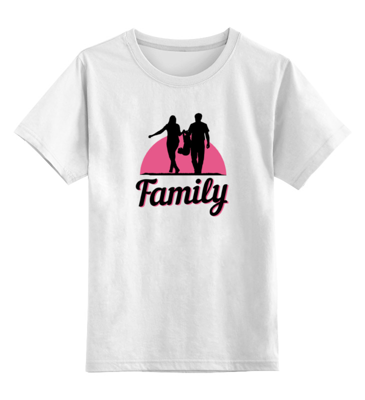 Printio Детская футболка классическая унисекс Семья детская футболка 3d неоновые горы на закате 116 белый