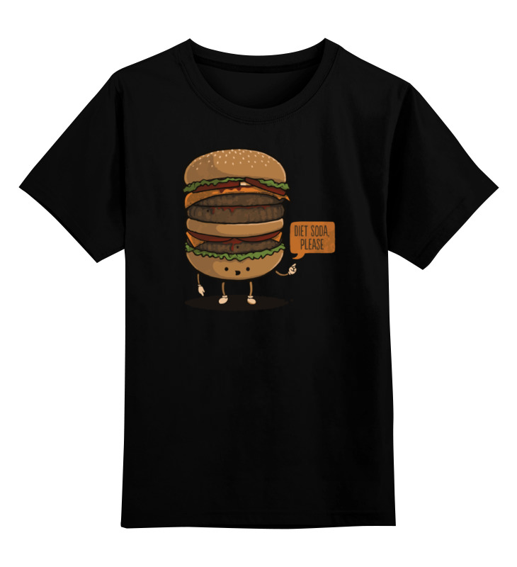 Printio Детская футболка классическая унисекс Diet burger / бургер printio футболка wearcraft premium diet burger бургер