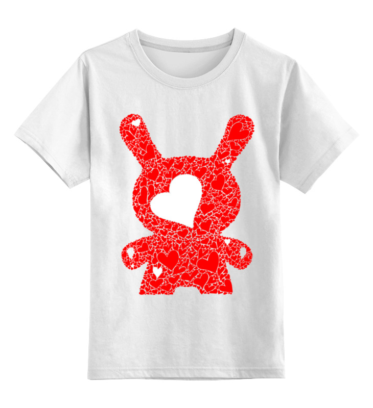 цена Printio Детская футболка классическая унисекс Сердечный заяц данни