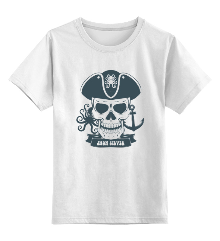 мужская футболка череп пирата l белый Printio Детская футболка классическая унисекс Пиратская