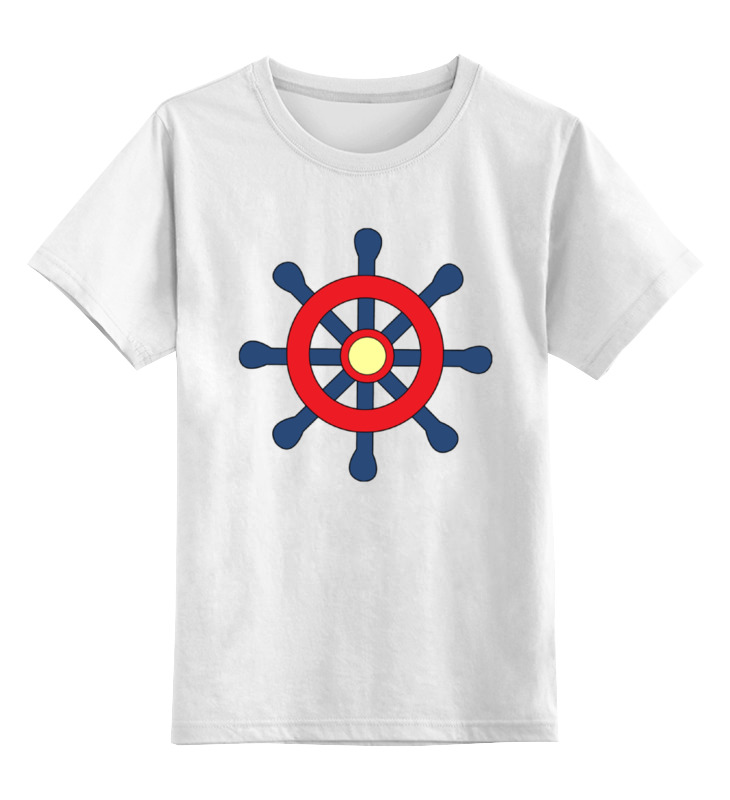 Printio Детская футболка классическая унисекс Морской штурвал printio детская футболка классическая унисекс морской штурвал