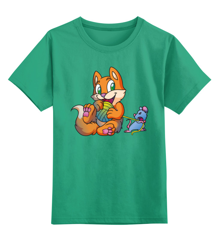 Printio Детская футболка классическая унисекс Котик с мышкой