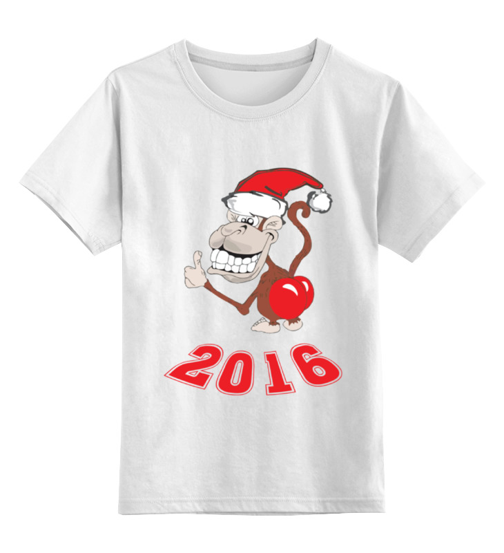 Printio Детская футболка классическая унисекс Обезьяна (новый год 2016) printio детская футболка классическая унисекс обезьяна новый год