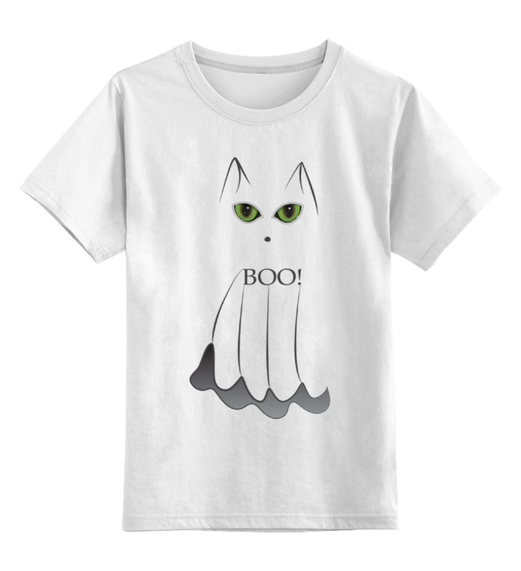 Printio Детская футболка классическая унисекс Привидение кот printio футболка классическая кошка с зелеными глазами