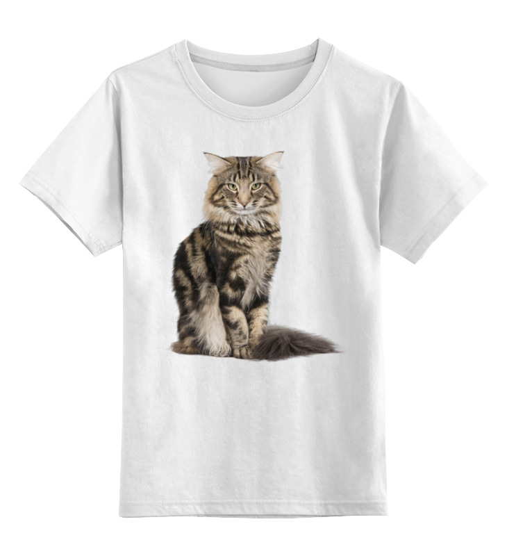 Printio Детская футболка классическая унисекс Милый пушистый кот милый пушистый кот 799184 2xs белый