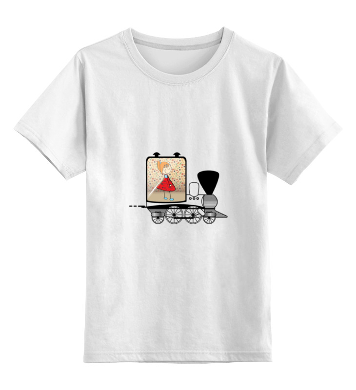 Printio Детская футболка классическая унисекс Классная девчонка в поезде