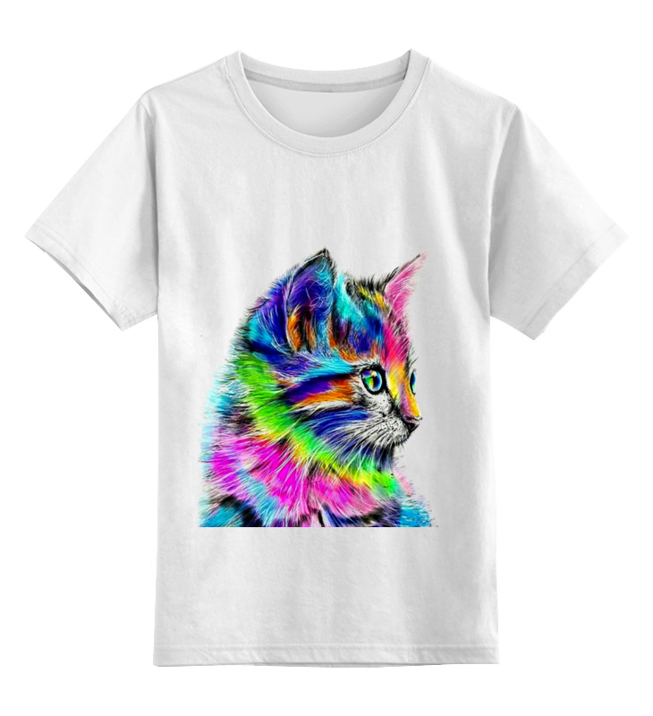 Printio Детская футболка классическая унисекс Кот цветной printio детская футболка классическая унисекс стильный кот