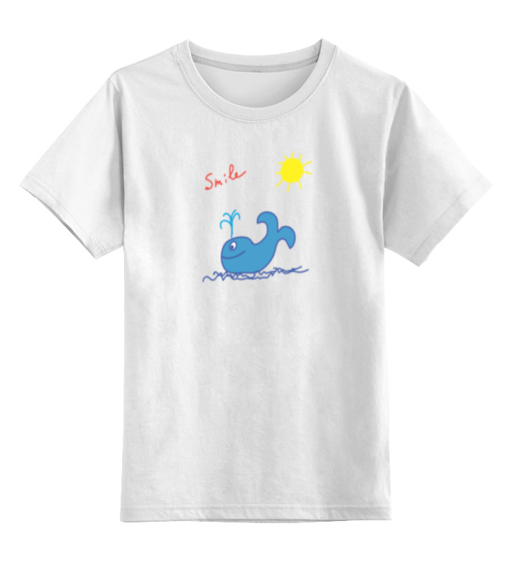 цена Printio Детская футболка классическая унисекс Синий кит