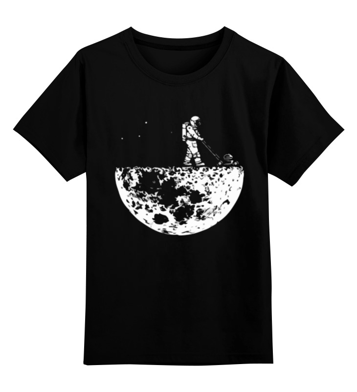 Printio Детская футболка классическая унисекс Космонавт на луне