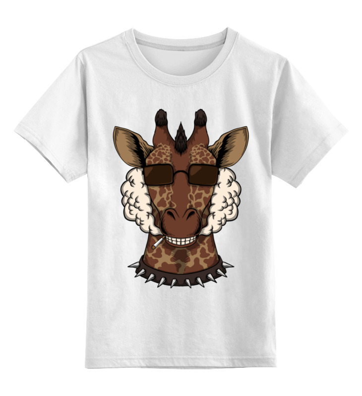 Printio Детская футболка классическая унисекс Модный жираф printio детская футболка классическая унисекс модный кот