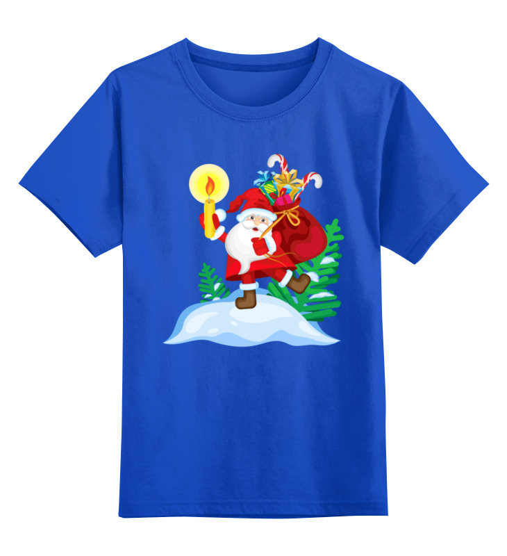 цена Printio Детская футболка классическая унисекс Дед мороз с мешком подарков