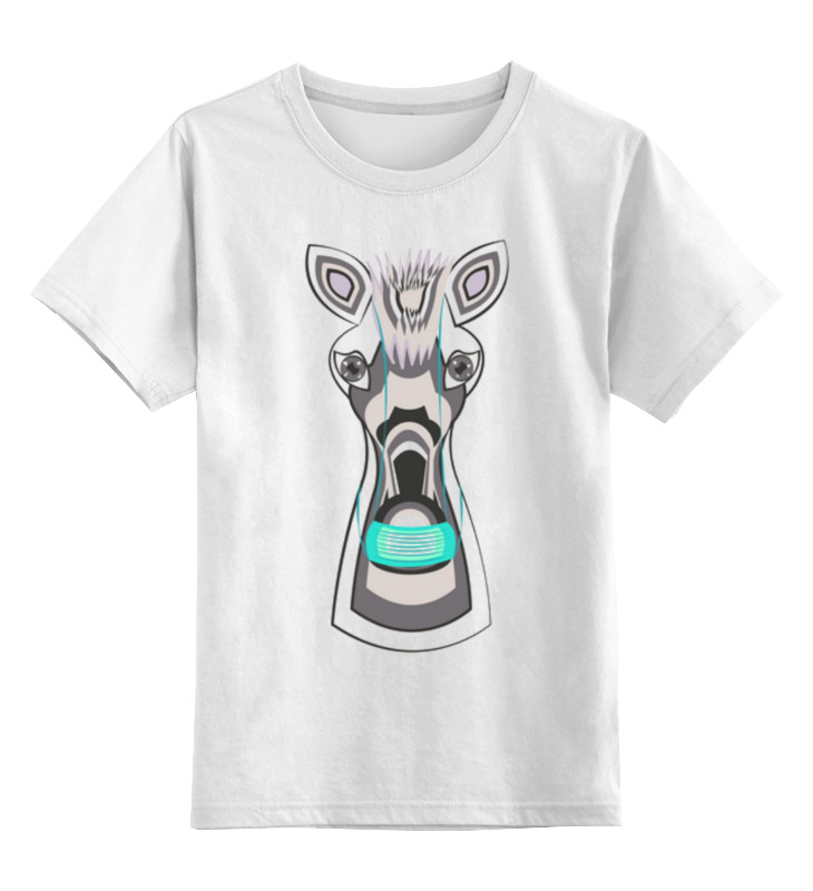 Printio Детская футболка классическая унисекс Зебра в маске детская футболка зебра с пузырём 128 синий