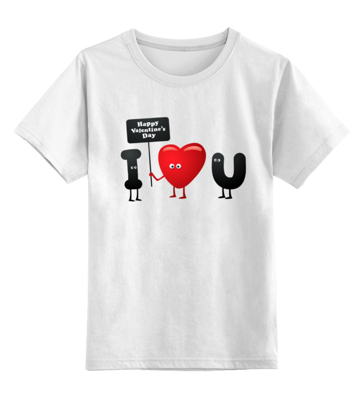 printio детская футболка классическая унисекс я тебя люблю сердце Printio Детская футболка классическая унисекс Я люблю тебя!