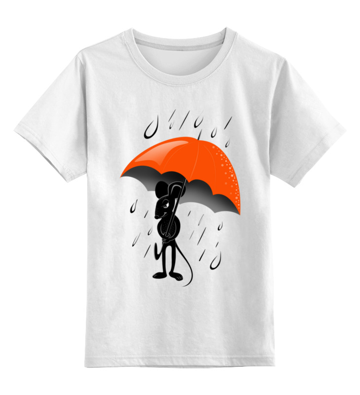 Printio Детская футболка классическая унисекс Мыша под дождем