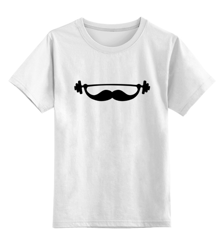 Printio Детская футболка классическая унисекс Усы | штангист