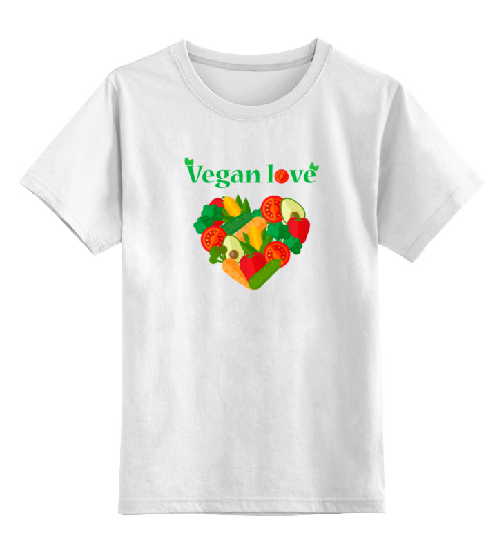 Printio Детская футболка классическая унисекс Vegan love printio детская футболка классическая унисекс vegan love