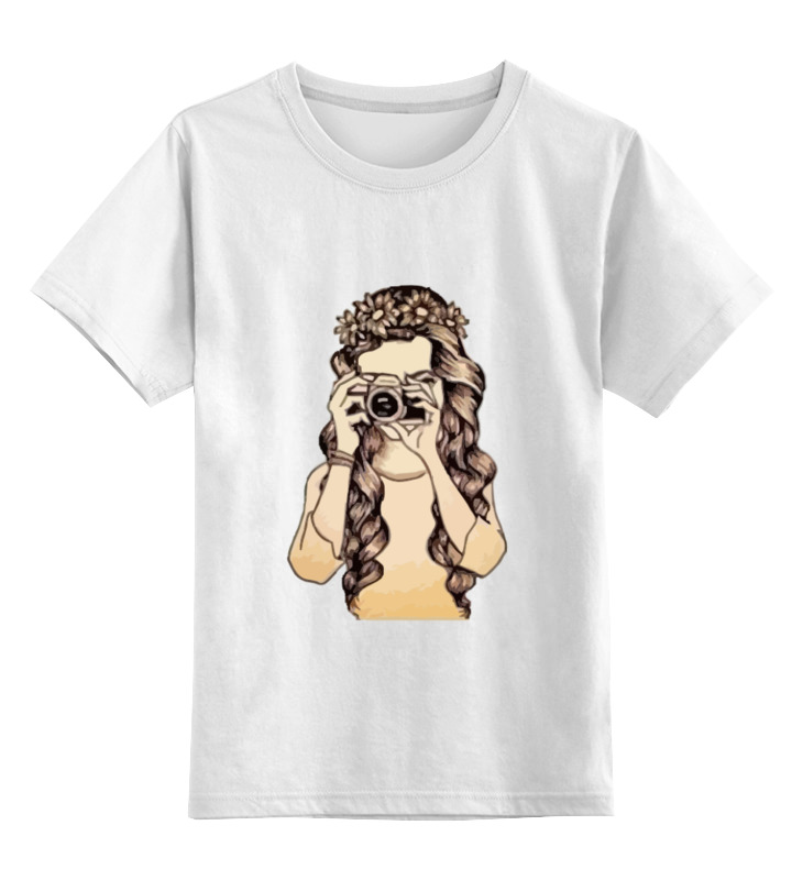 Printio Детская футболка классическая унисекс Девушка с камерой детская футболка девушка в абстракции 164 синий